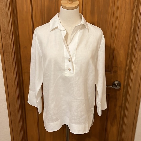 NWT Hinson Wu Luxe Linen Size 8 White - Picture 4 of 5